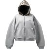 Áo Hoodie Zip Mũ Da Beo