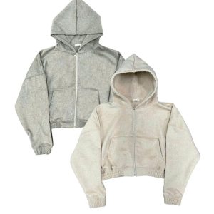 Áo khoác hoodie zip Menswear Cotton